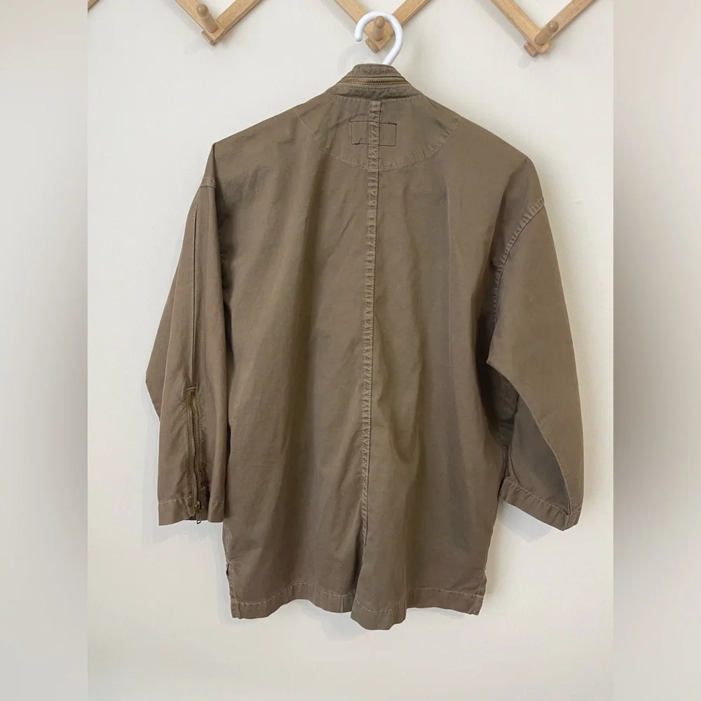 Current/Elliot Double Placket Jacket Military Green